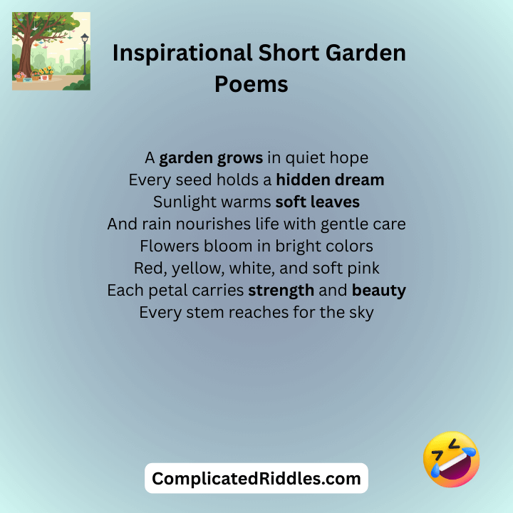 _Inspirational Short Garden Poems