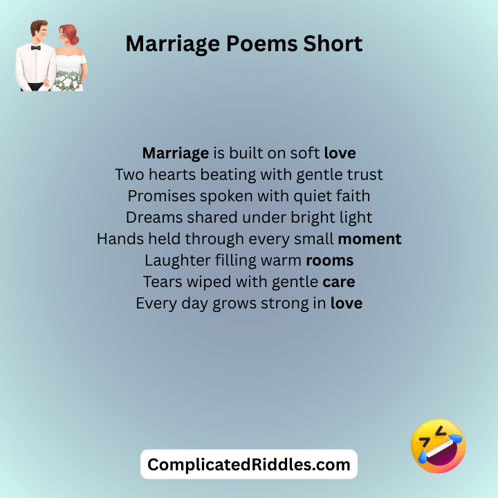 Marriage Poems Short
