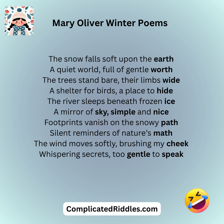 Mary Oliver Winter Poems