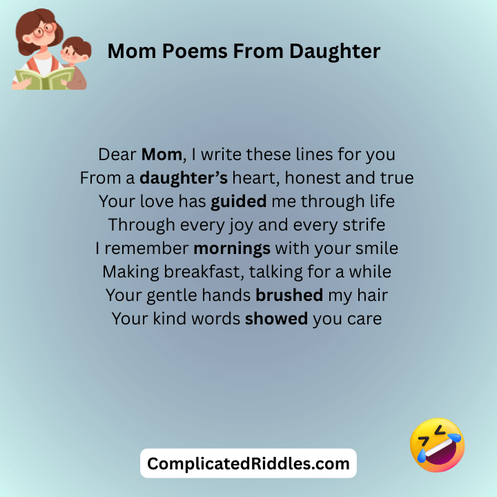 Mom Poems From Daughter