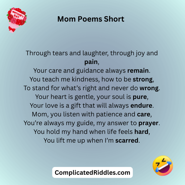 Mom Poems Short