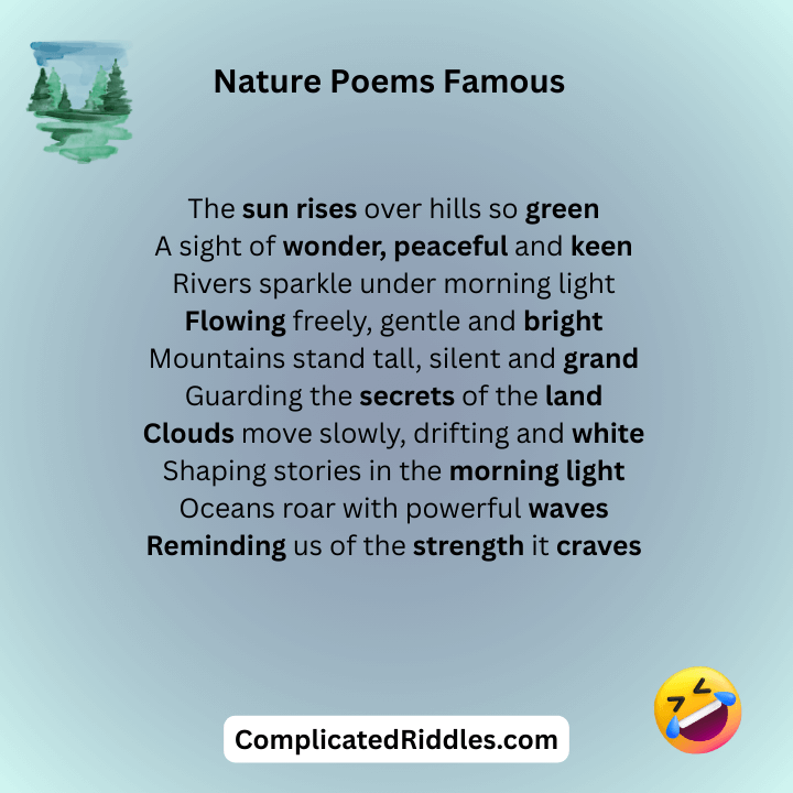 Nature Poems Famous
