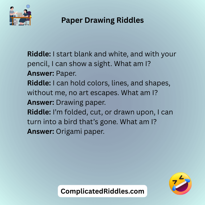 Paper Drawing Riddles