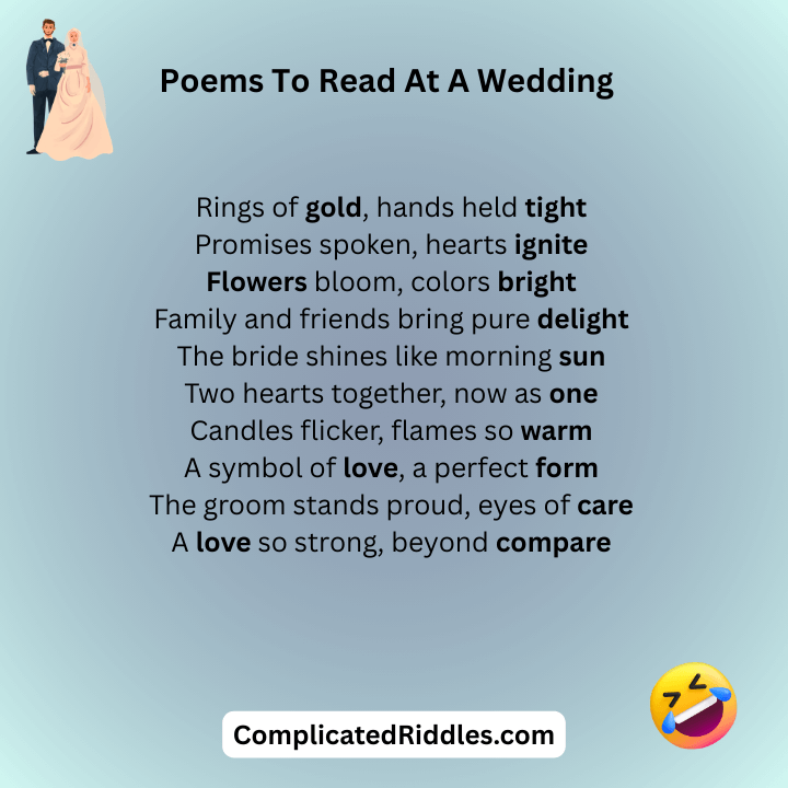 Poems To Read At A Wedding