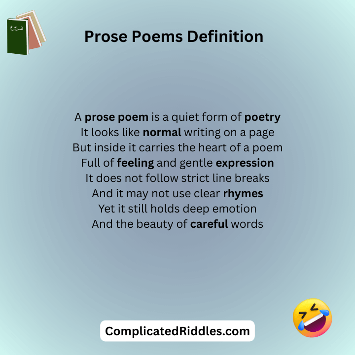 Prose Poems Definition