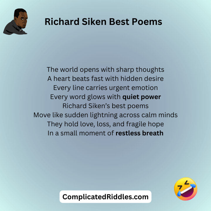 Richard Siken Best Poems