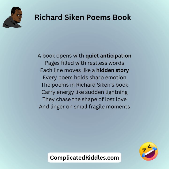 Richard Siken Poems Book