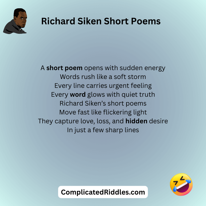 Richard Siken Short Poems