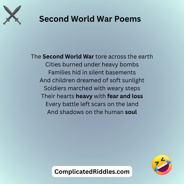 Second World War Poems