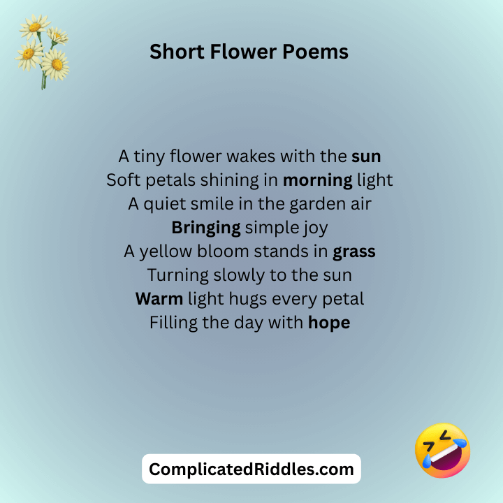 Short Flower Poems