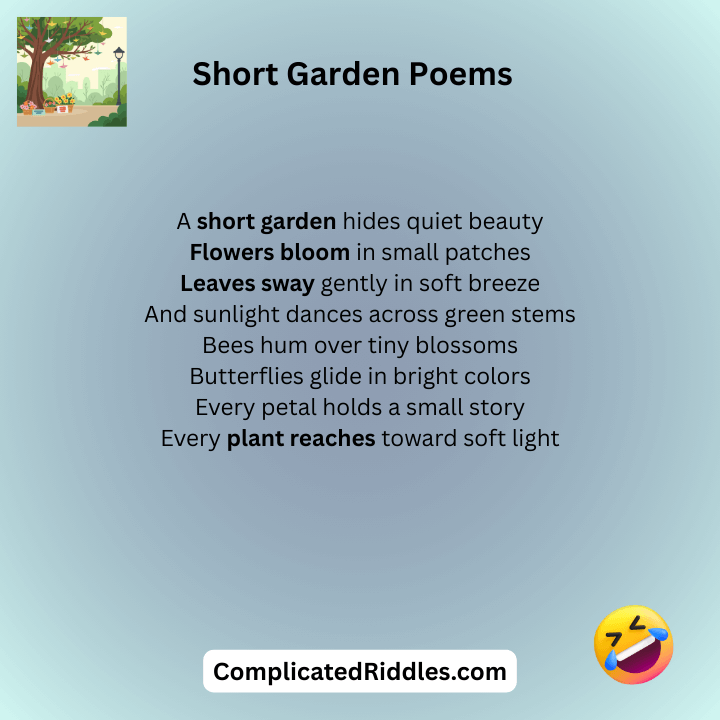Short Garden Poems