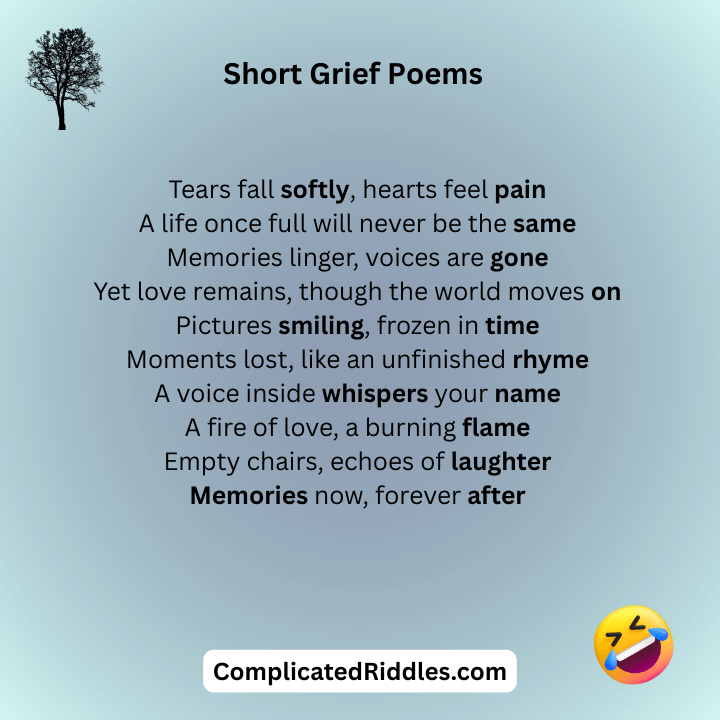 Short Grief Poems
