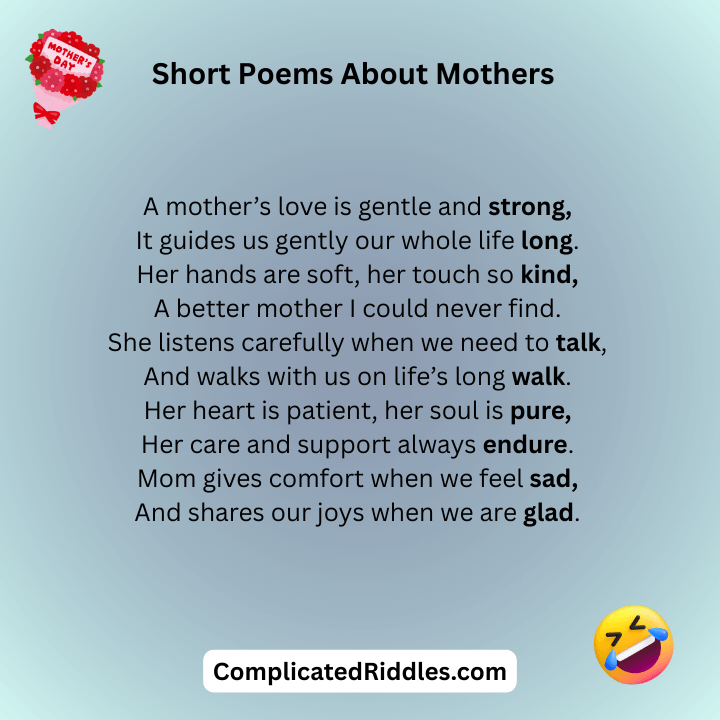 Short Poems About Mothers