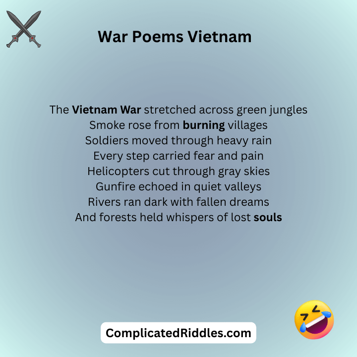War Poems Vietnam