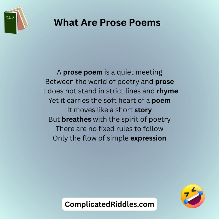 What Are Prose Poems