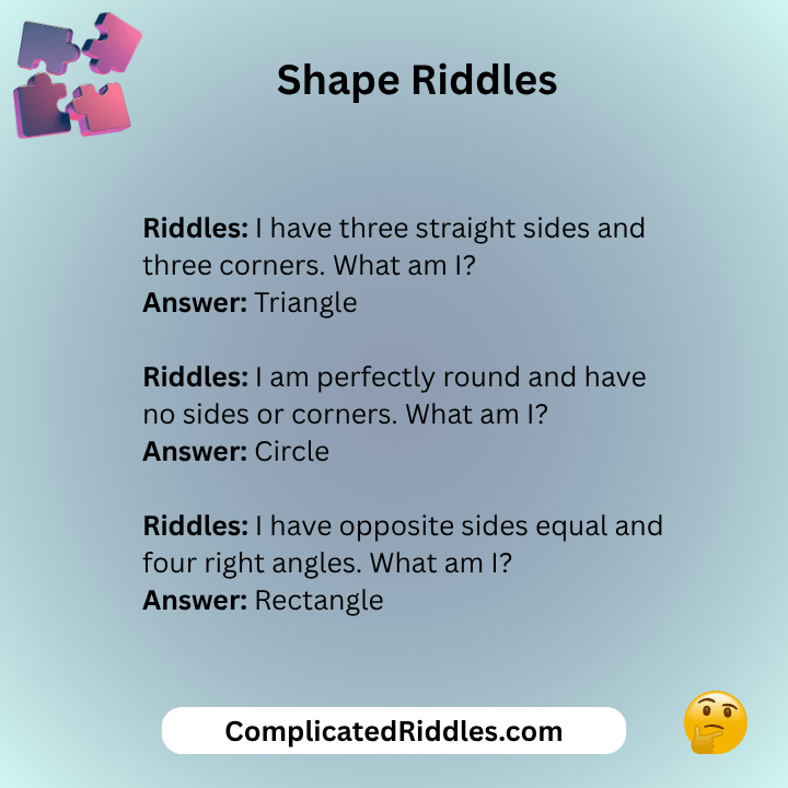 2D Shape Riddles