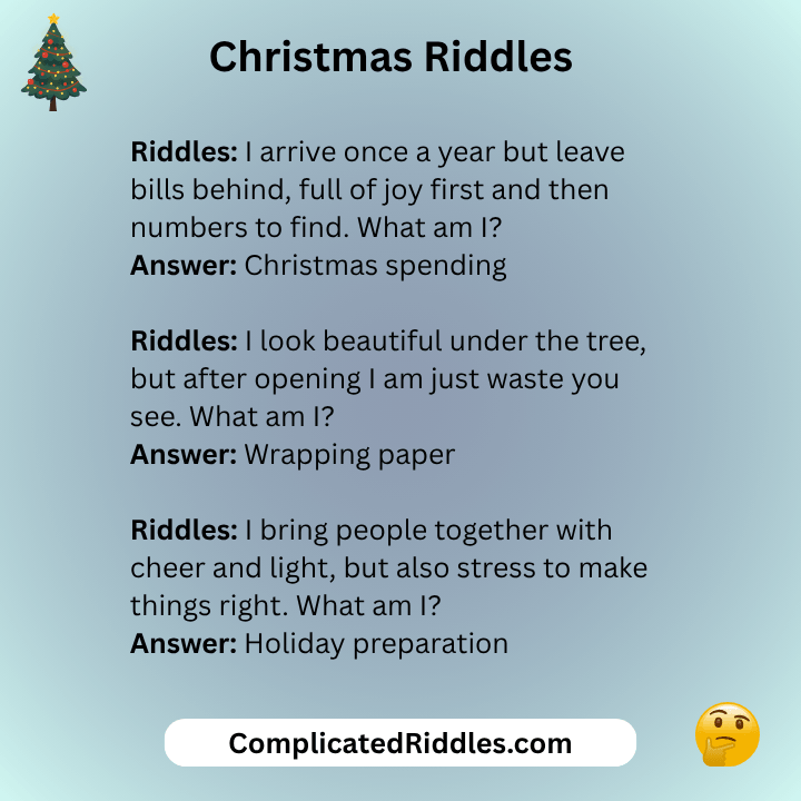 Adults Christmas Riddles