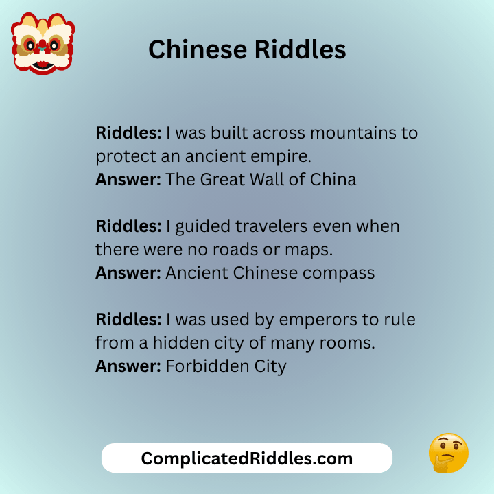 Ancient Chinese Riddles