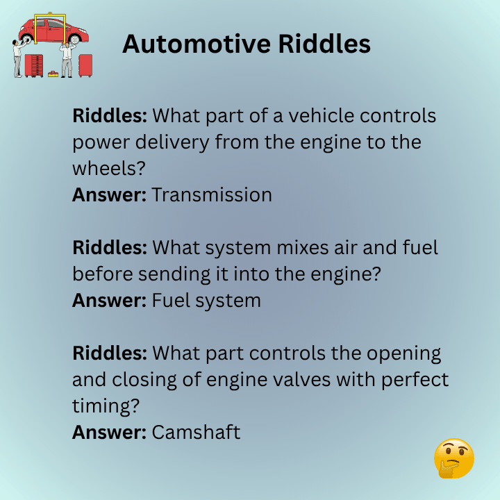 Automotive Riddles For Adults