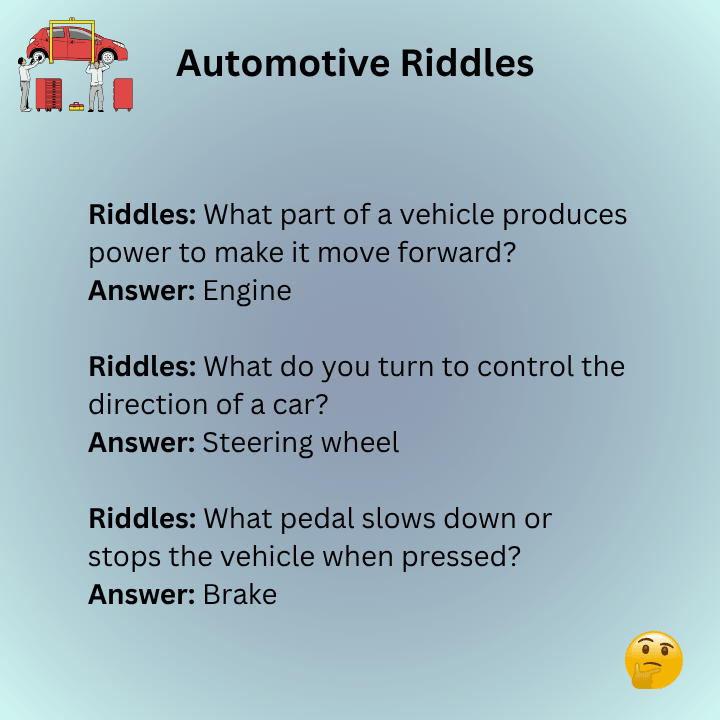 Automotive Riddles With Answers