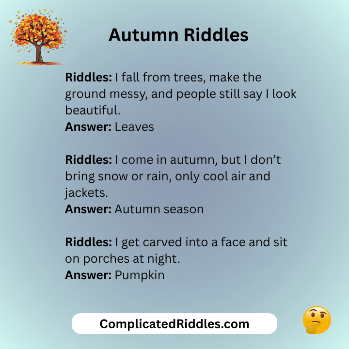 Autumn Riddles And Jokes
