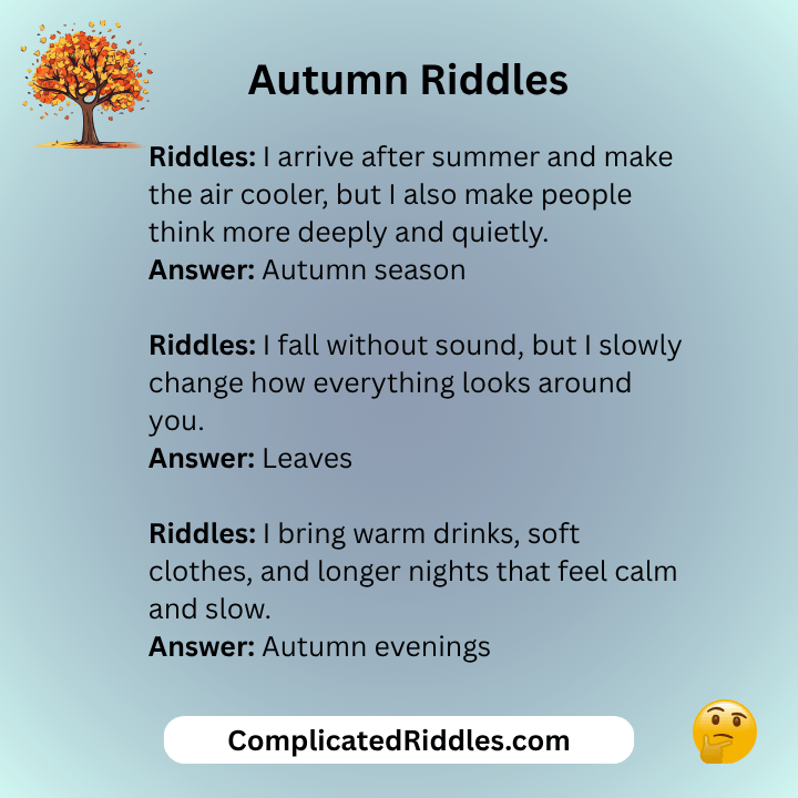Autumn Riddles For Adults