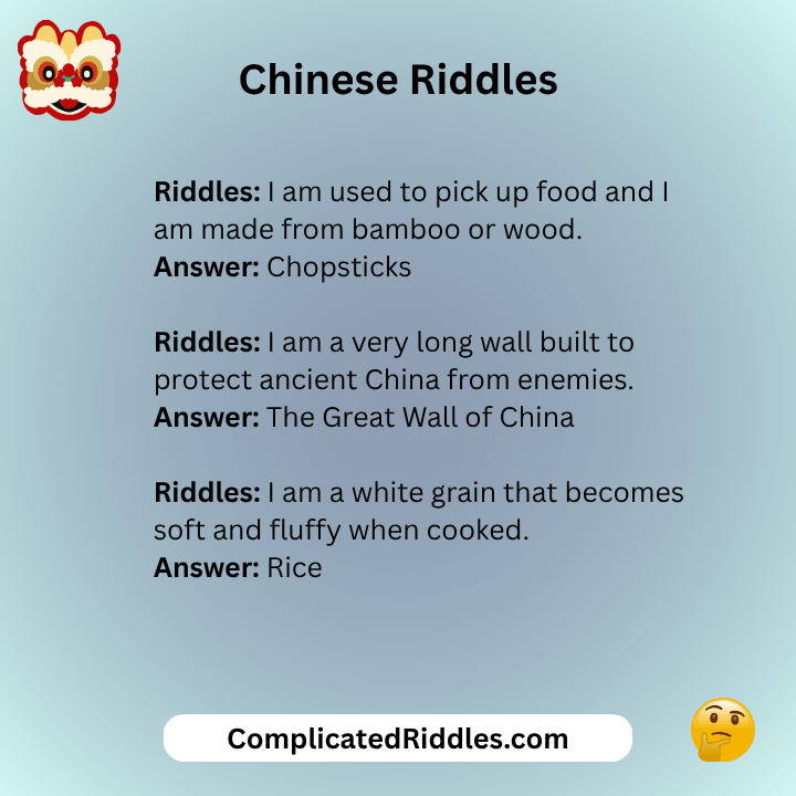 Chinese Riddles