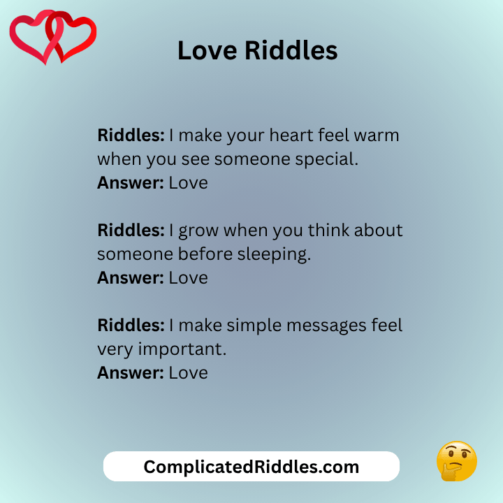 Cute Love Riddles
