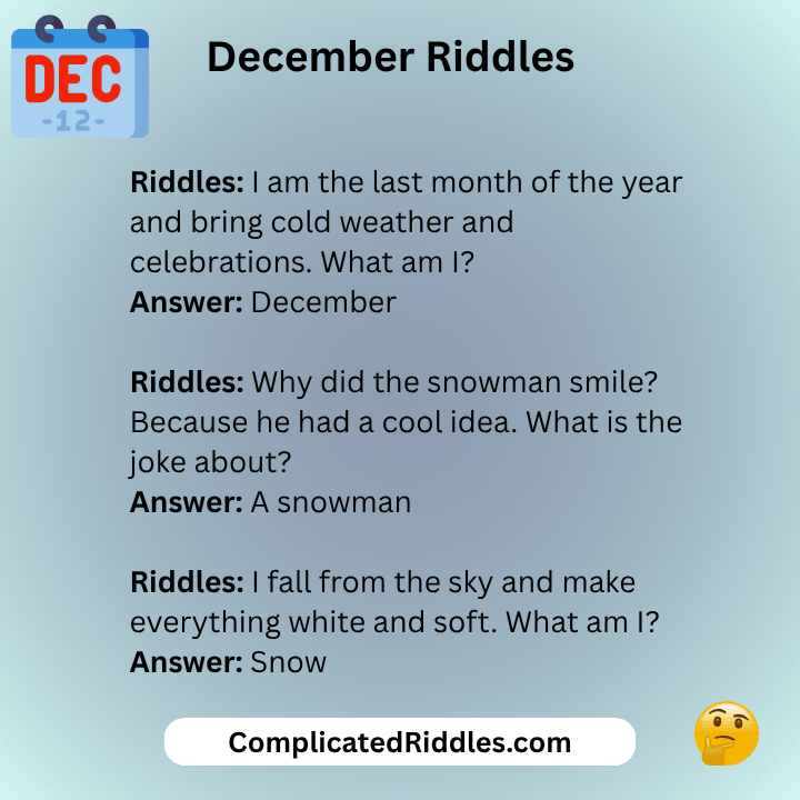 December Riddles And Jokes