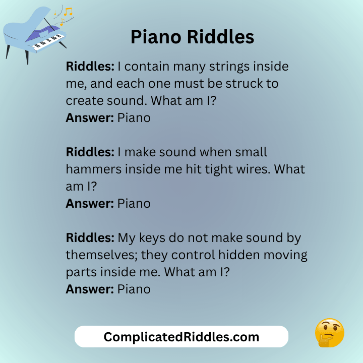 Difficult Piano Riddles