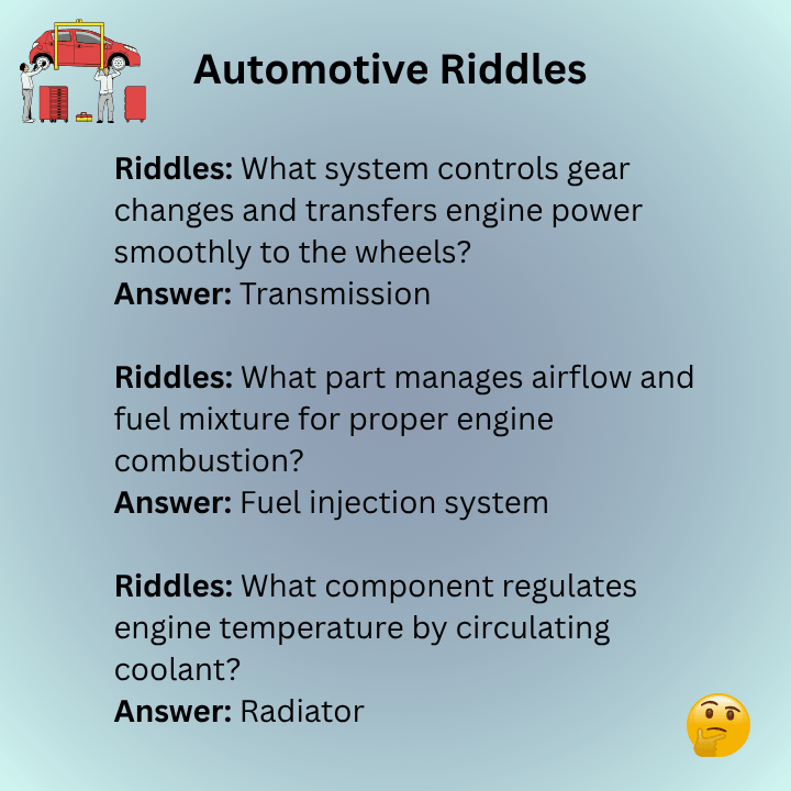 Easy Automotive Riddles With Answers