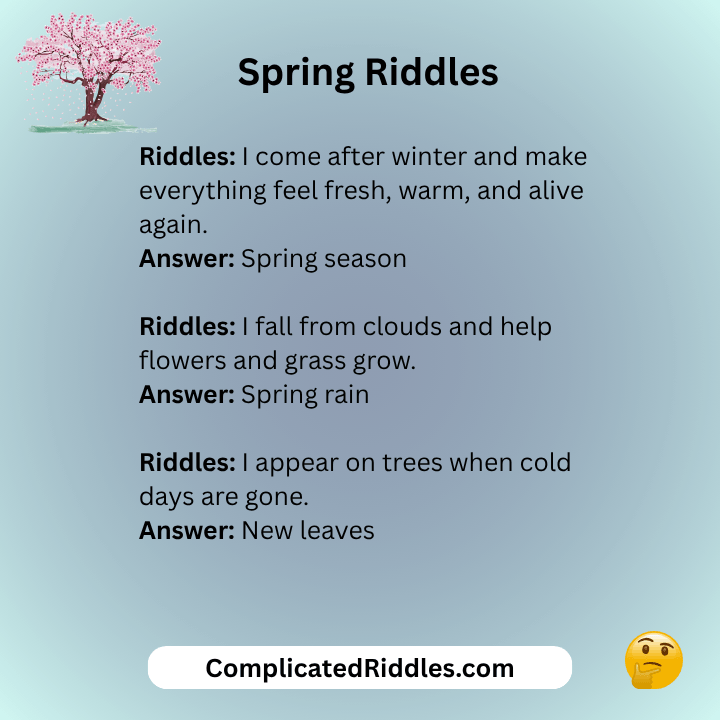 Fun Spring Riddles