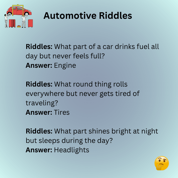 Funny Automotive Riddles With Answers
