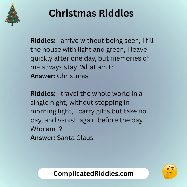 Hard Christmas Riddles And Answers