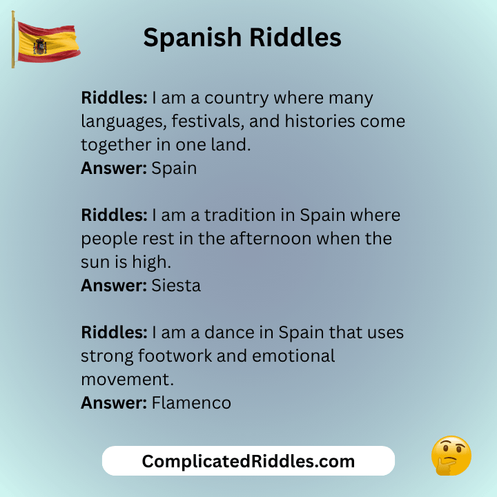 Hard Spanish Riddles