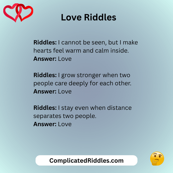 Love Riddles And Answers