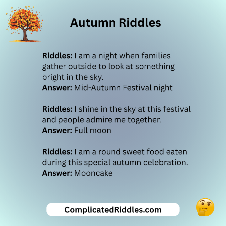 Mid Autumn Riddles