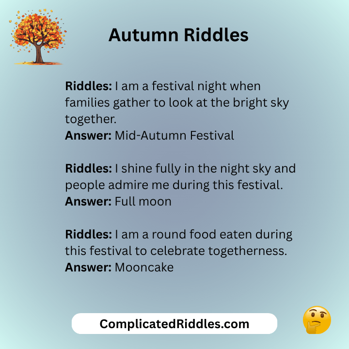 Mid Autumn Riddles In English