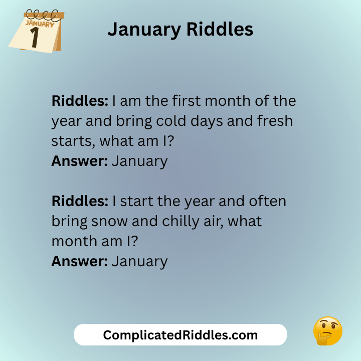 Riddles About January