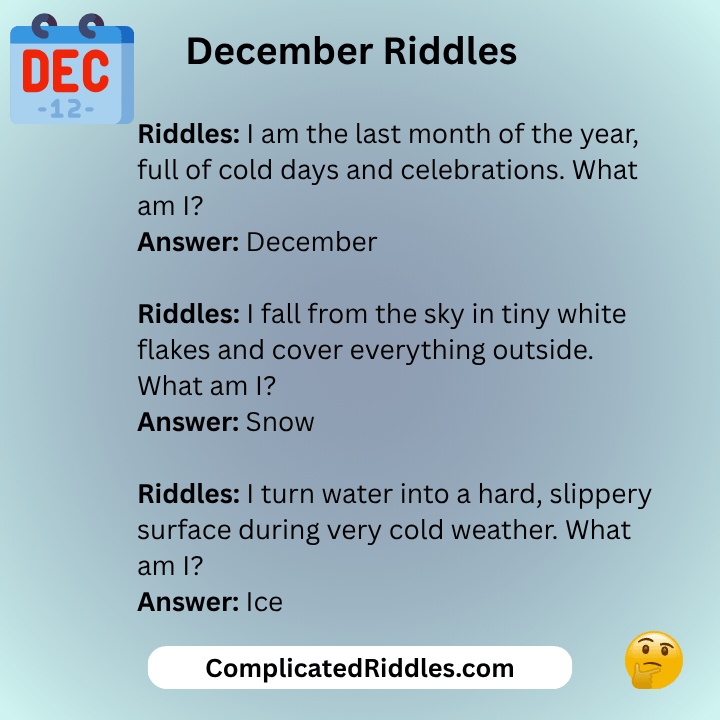 Riddles For December