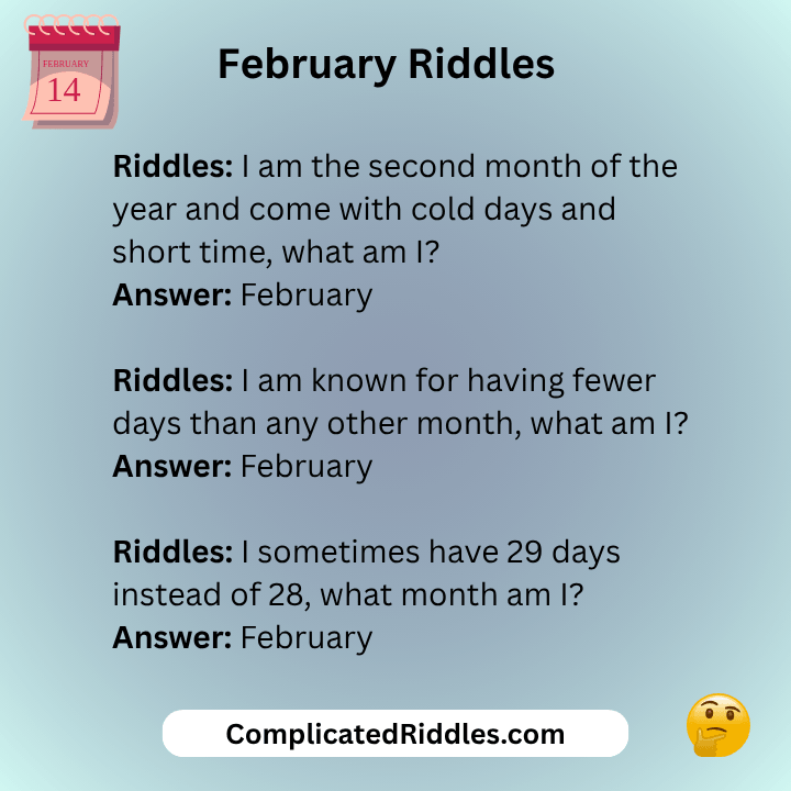 Riddles For February