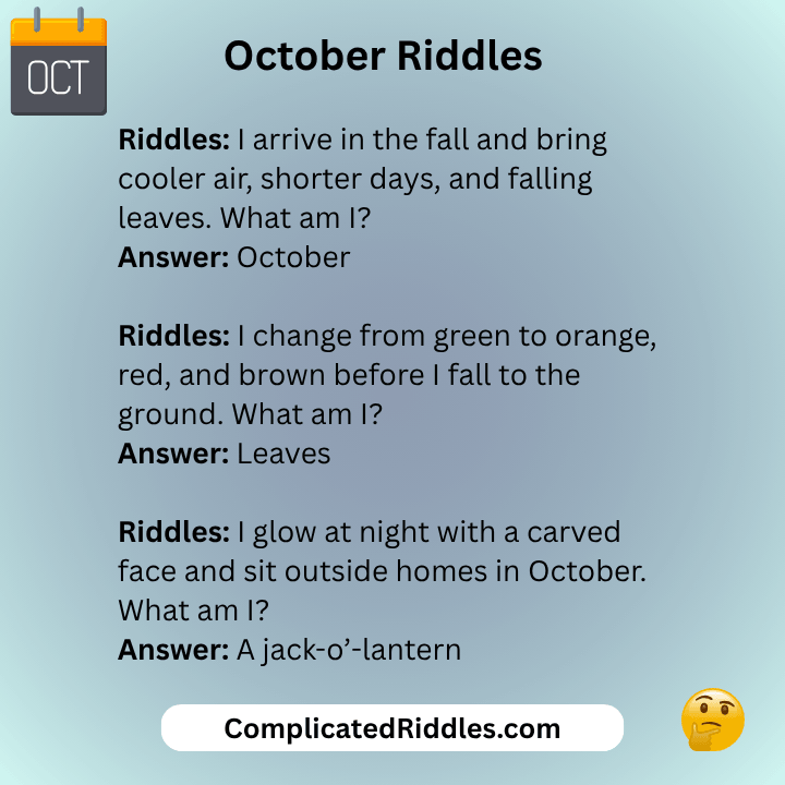 Riddles For October