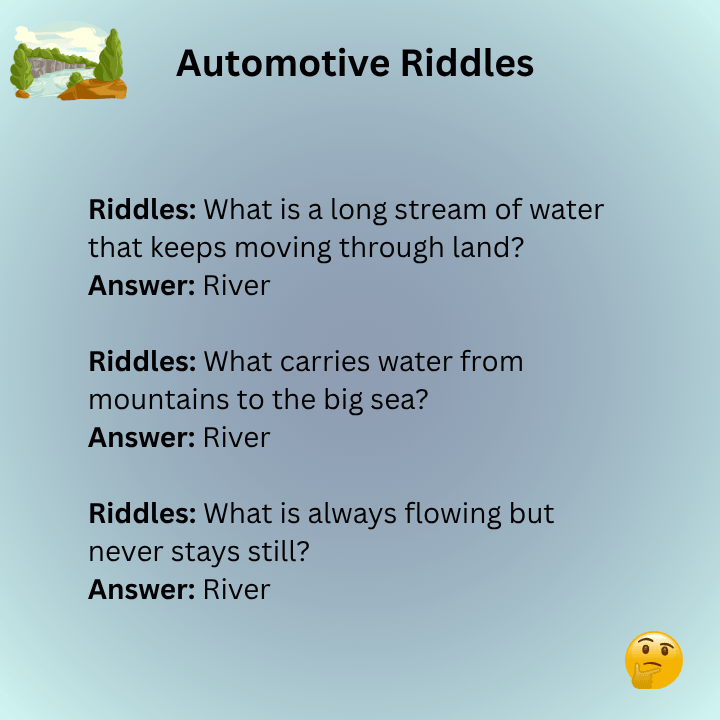 River Riddles For Kids