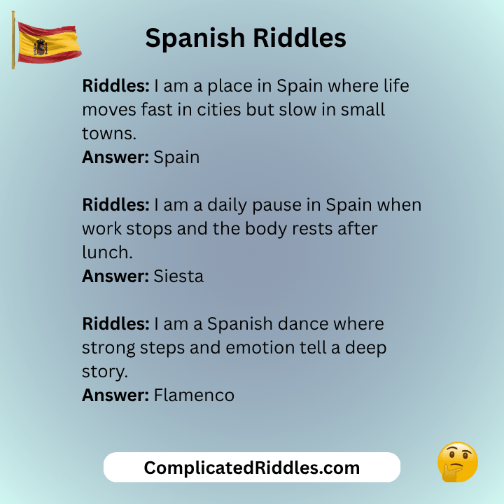 Spanish Riddles For Adults