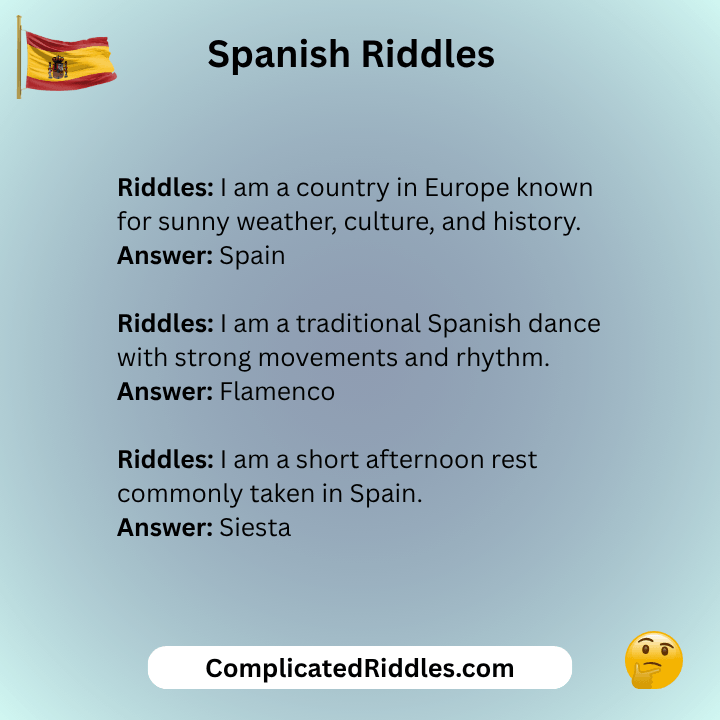 Spanish Riddles With Answers