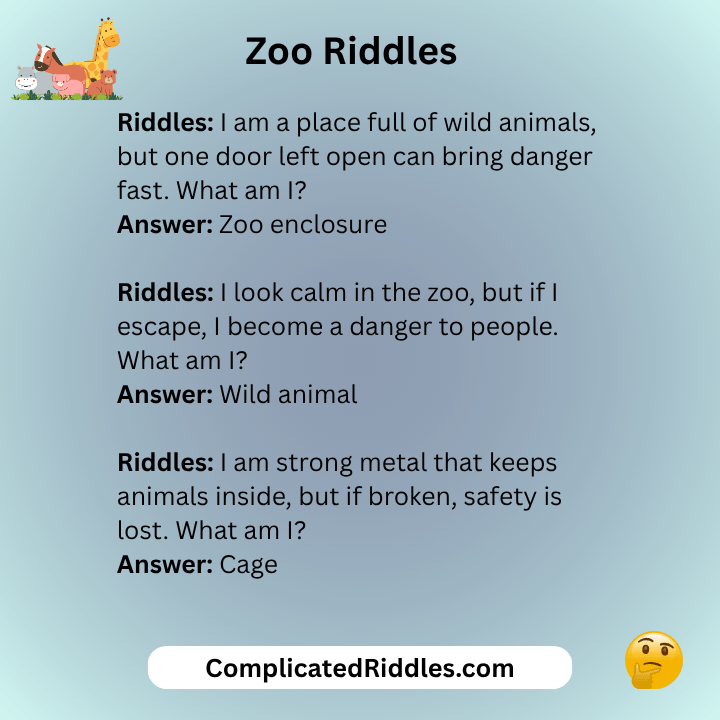 The Secret Zoo Riddles And Danger