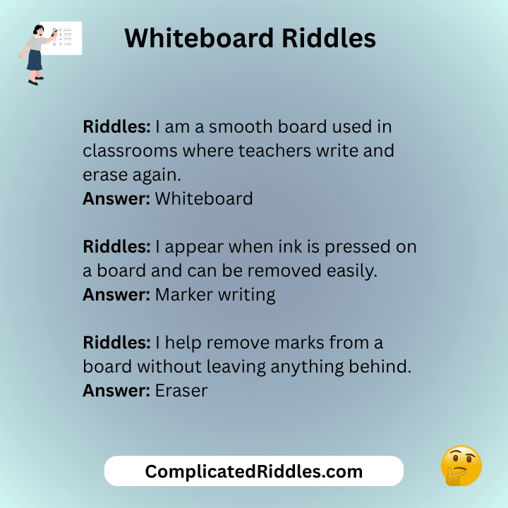 Whiteboard Riddles With Answers