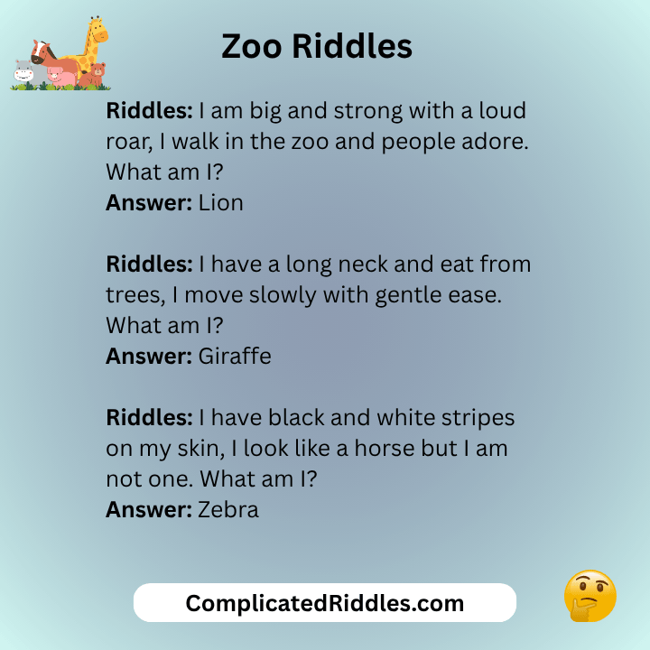 Zoo Riddles Of The Day